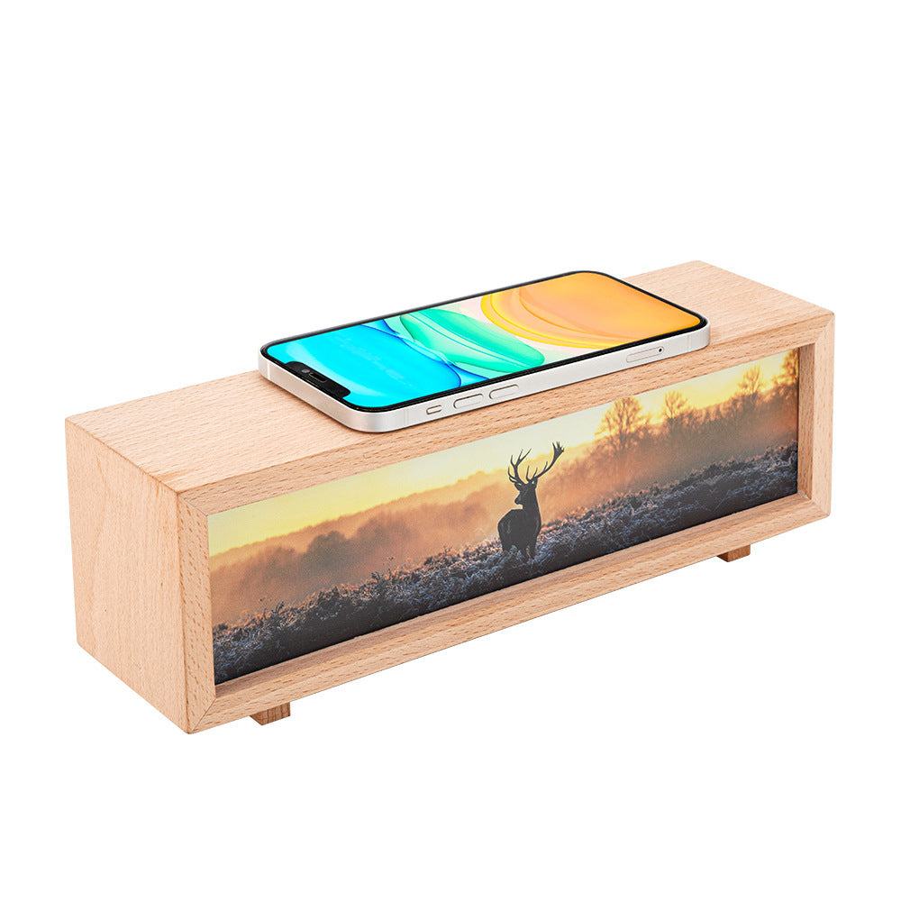 Creative Lighting Painting small night lamp with wireless charging and elk design home decor