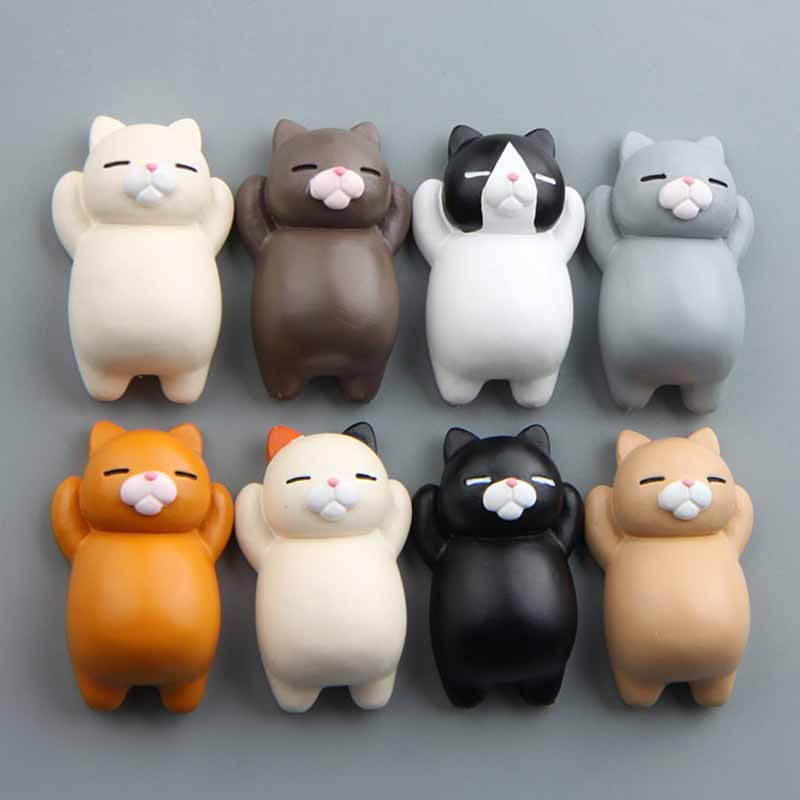 colorful cat cartoon tiles refrigerator magnet stickers resin material