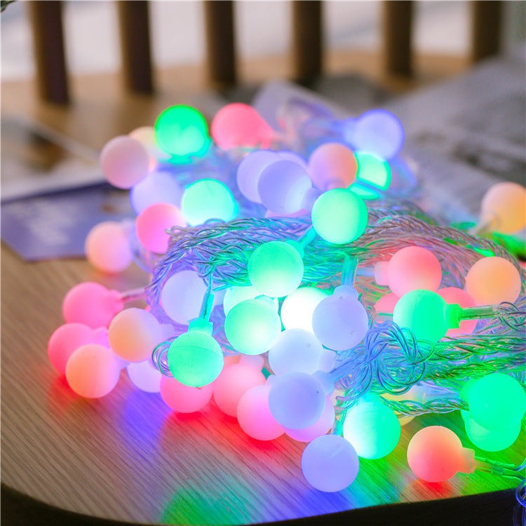 Multicolor LED USB remote control battery-powered small ball string lights for Christmas home decor
