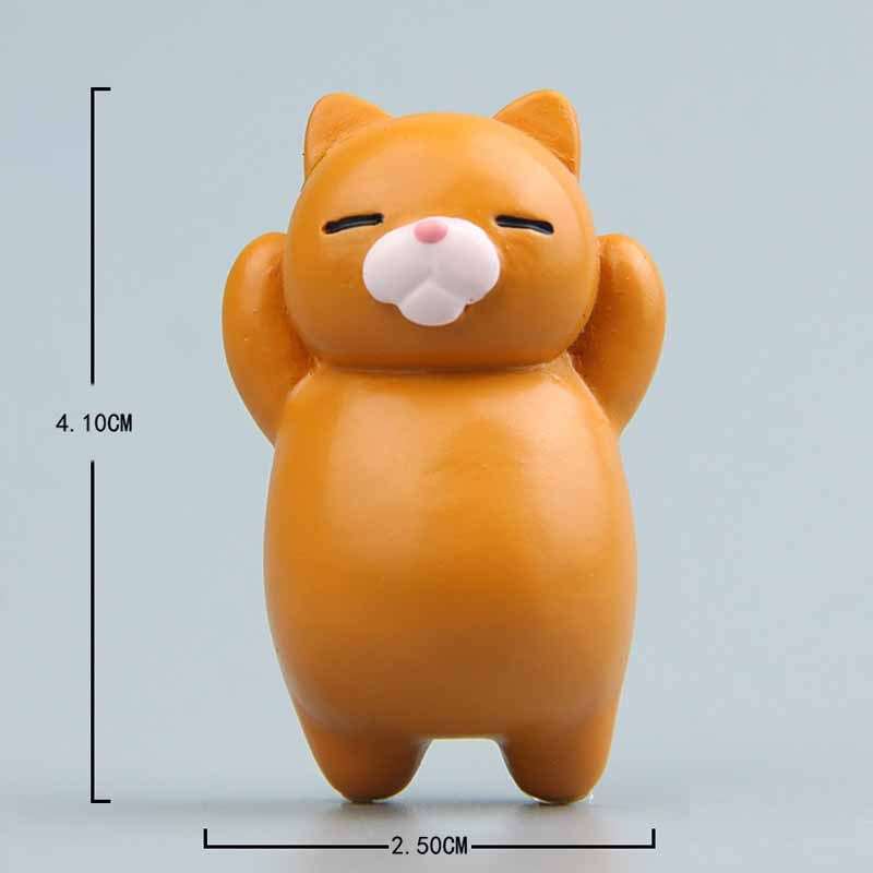 Orange cat cartoon tile refrigerator magnet sticker with resin material and cute design