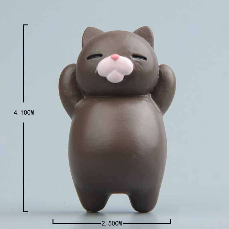 Cute brown cat cartoon tile magnet for refrigerator decoration with resin material