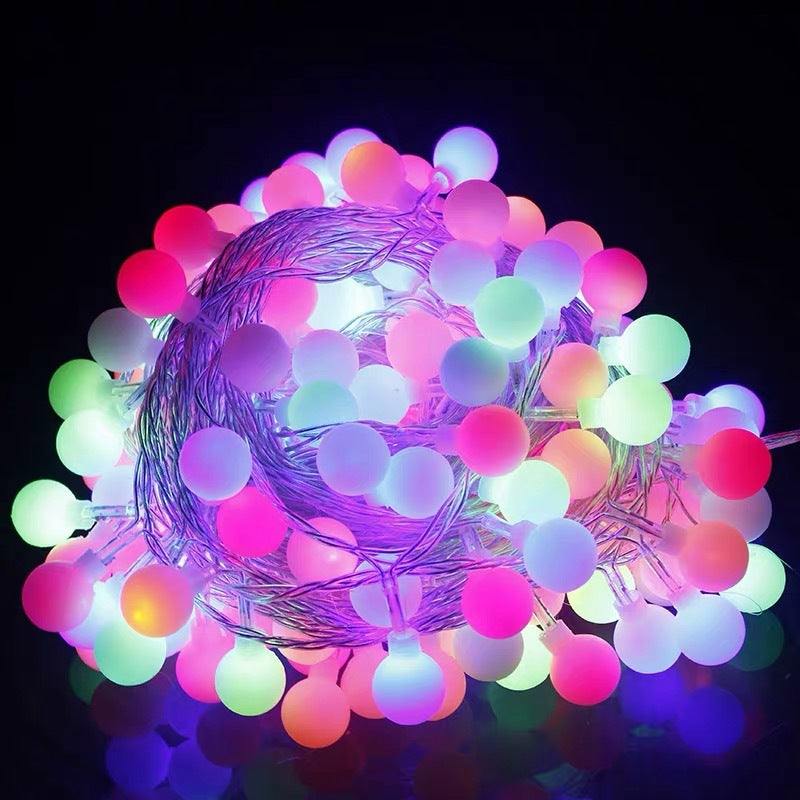 LED USB remote control multicolor ball string lights for Christmas and home decor