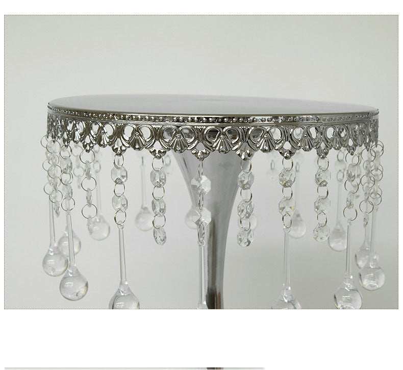 small waist crystal bead curtain with iron and acrylic beads in French gold electroplated finish