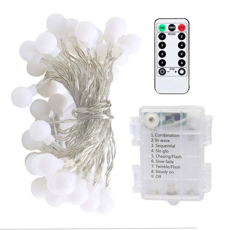 LED USB remote control battery-operated small ball string lights for Christmas home decor with multicolor and warm white options