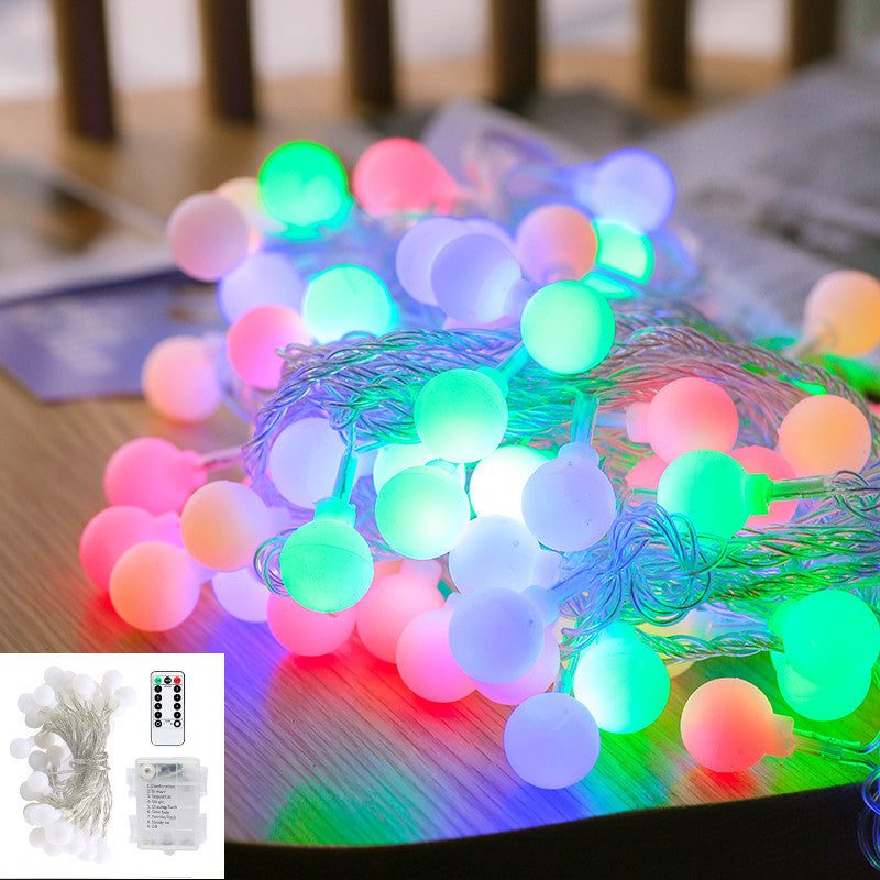 LED USB remote control multicolor small ball string lights for Christmas decor with dimmable modes and battery powered waterproof design