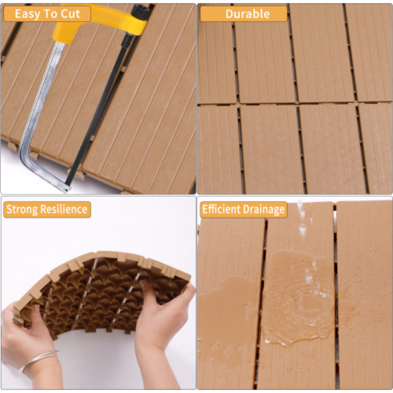 Plastic Interlocking Deck Tiles