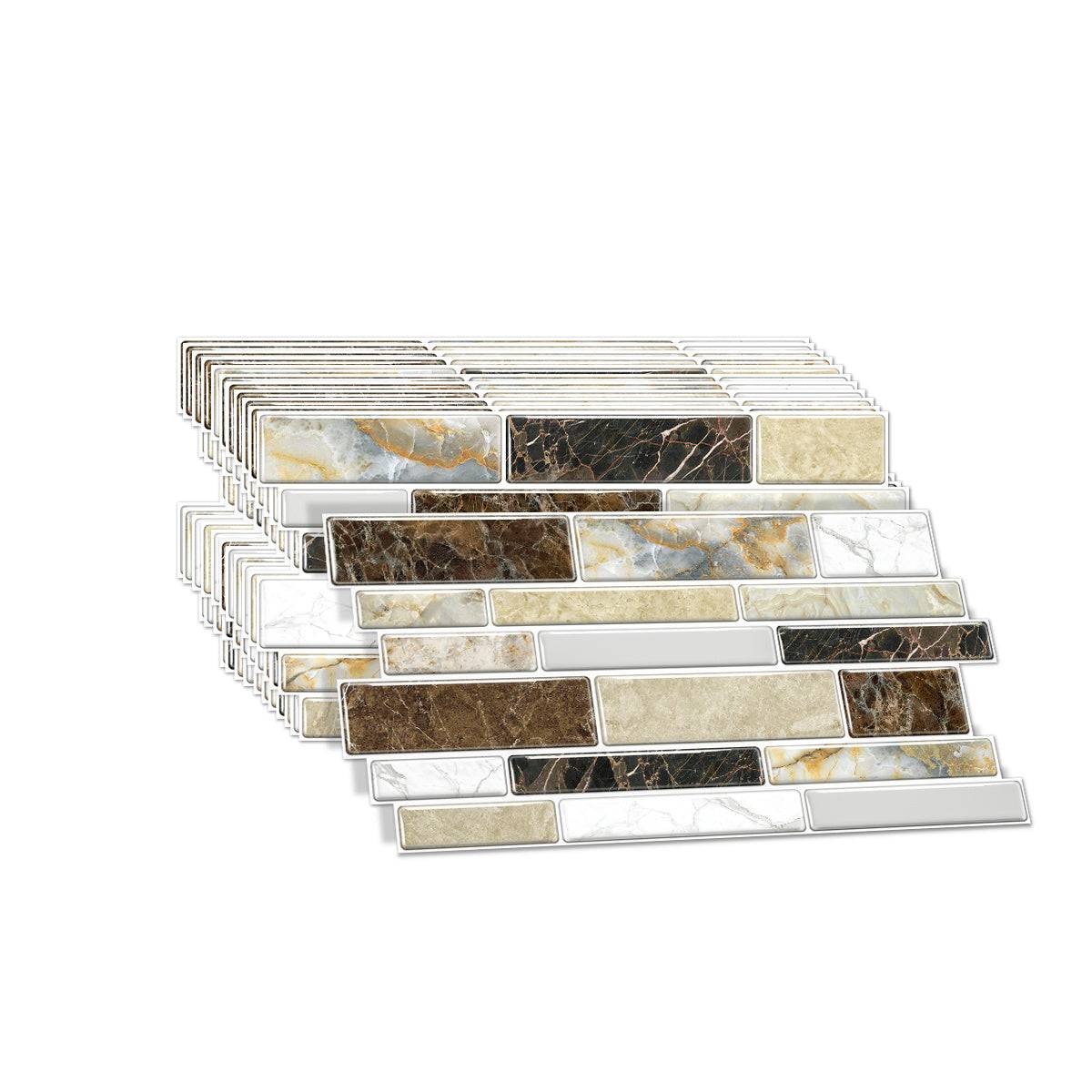 Classic imitation porcelain tile peel and stick backsplash with waterproof and oil proof PVC marble design