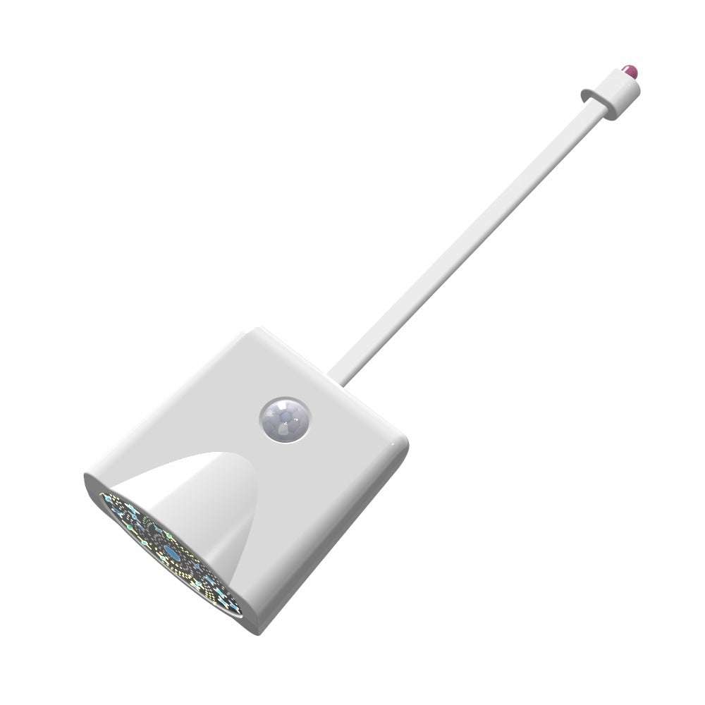 Rechargeable toilet night lamp with geometric design and built-in USB battery