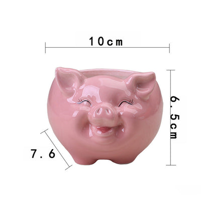 Simple Nordic Cartoon Animal Succulent Flower Pot Ceramic Decorative Ornaments