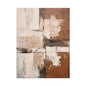 Large abstract handmade painting in brown and beige textured oil on canvas for modern minimalist home decor