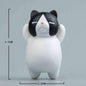 Cute black and white cat cartoon tile refrigerator magnet 4.1cm tall resin decoration