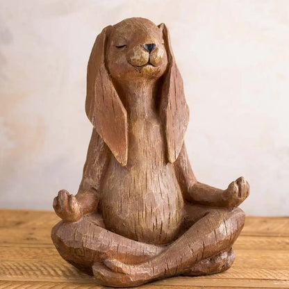 Yoga Space Gift Art Deco Animal Buddha Statue Resin Rabbit Buddha