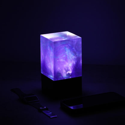 Galaxy Cube - Purple Handcrafted Ambient Lamp