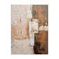 Large abstract handmade brown textured oil painting on canvas for modern home decor
