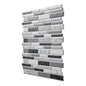 10pcs peel and stick backsplash tiles with stone-look in gray and black shades