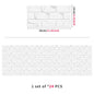 White marble look peel and stick PVC tile stickers water and oil proof 24-piece set