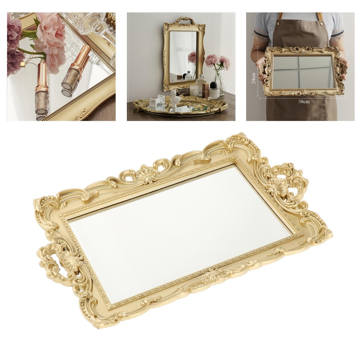 Retro Mirror Tray Photo Prop