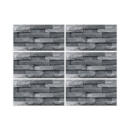 Light grey imitation stone tile wallpaper, waterproof, peel and stick, easy bathroom wall decor