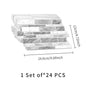 Irregular shape modern grey marble pattern peel and stick wallpaper tile stickers set of 24 pieces for kitchen and bathroom decor