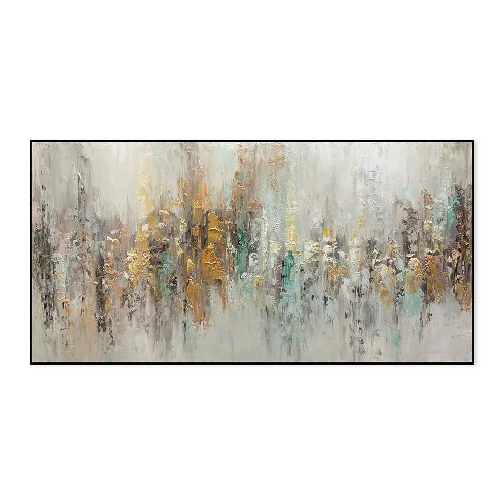 Handmade abstract oil painting on canvas horizontal wall art for living room and bedroom decor