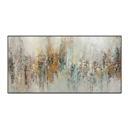 Handmade abstract oil painting on canvas horizontal wall art for living room and bedroom decor