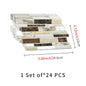 Imitation porcelain tile peel and stick backsplash set with waterproof and oil proof marble design, 24 pieces, 9.68x4.72 inches each.