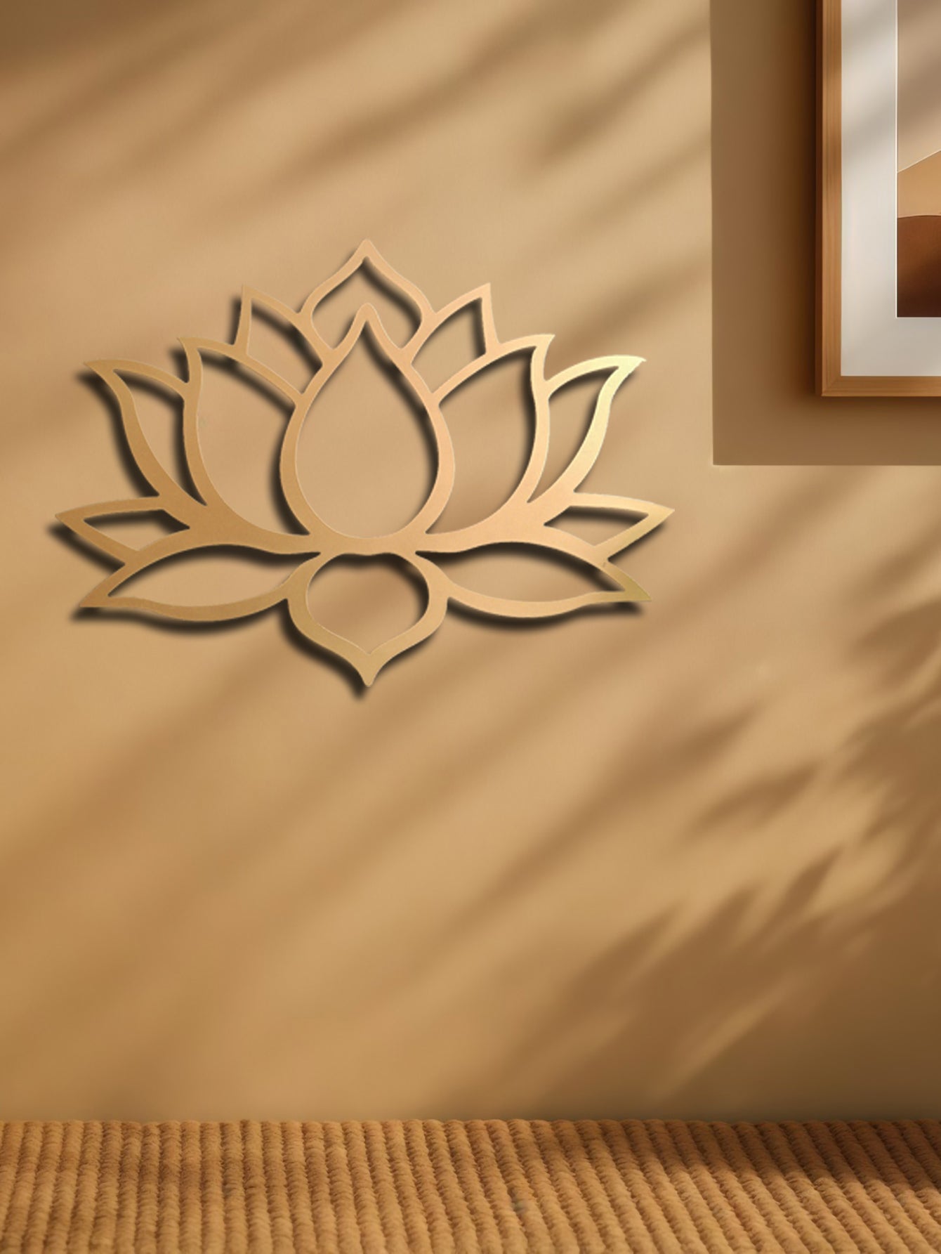 Large Modern Lotus Metal Wall Art - Gorgeous Living Room Decor To Charm Guests