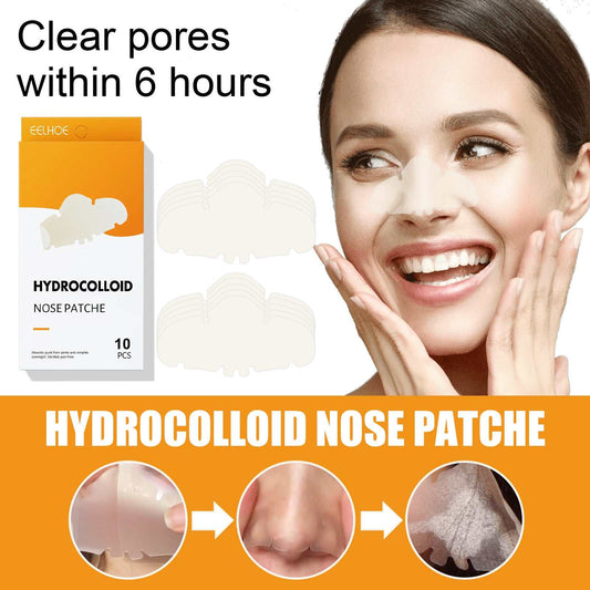 Nose Stick Clean hydrocolloid nose patches for clearing pores within 6 hours, 10 pieces per box