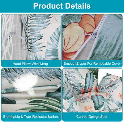 1Pc Egg Chair Cushion Hanging Basket Seat Cushion Thicken Soft Egg Swing Chair Pad Hanging Egg Chair Cushion With Headrest