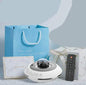 Small night light projector with rotating water ripple and flame effects for bedroom ambiance decor