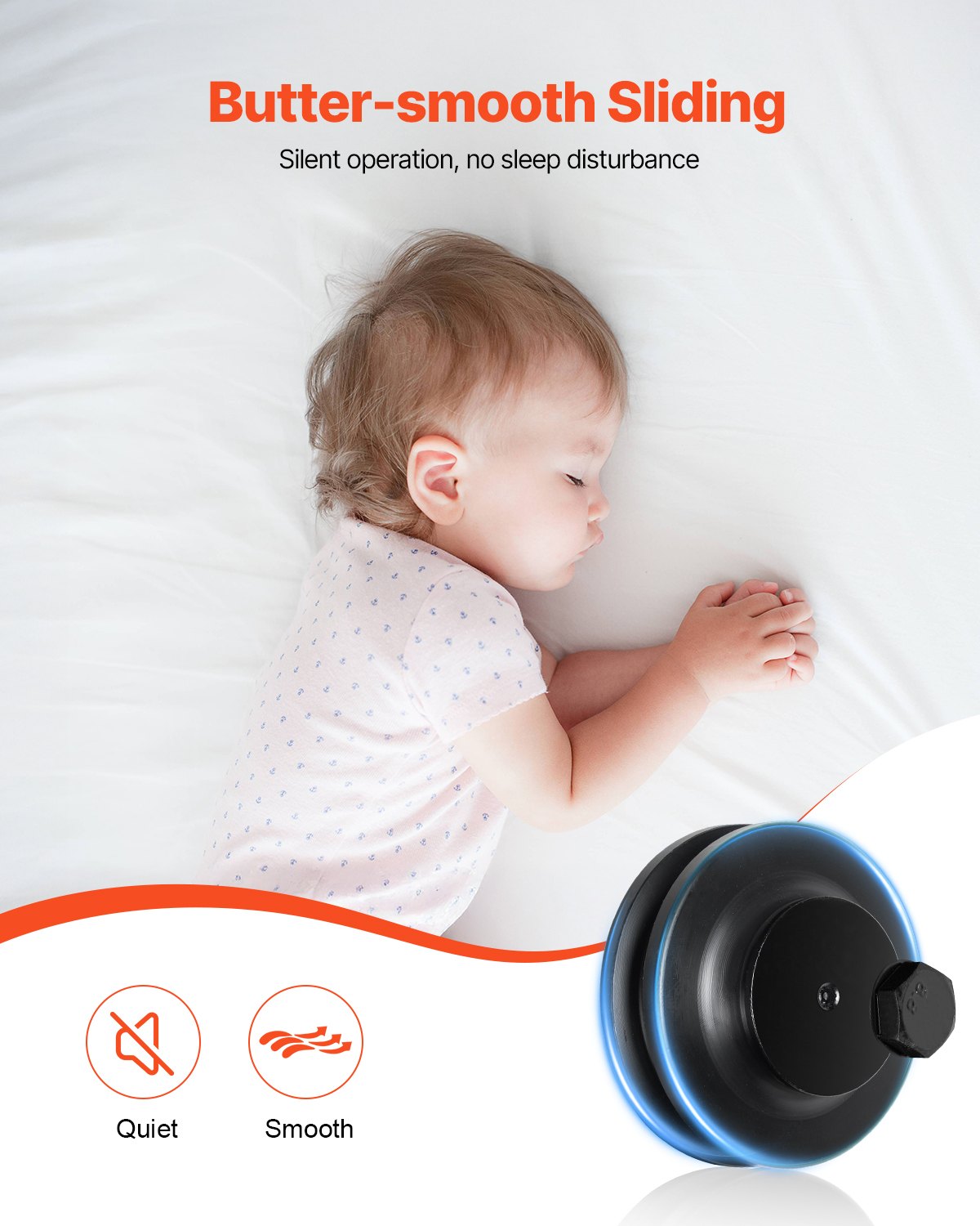 5FT Sliding Barn Door Hardware Kit For Single Sliding Barn Door Silver