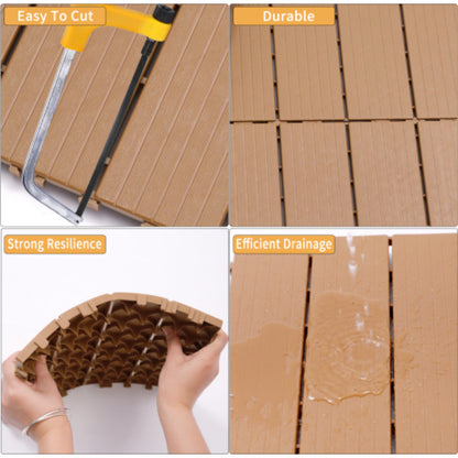Plastic Interlocking Deck Tiles