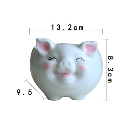 Simple Nordic Cartoon Animal Succulent Flower Pot Ceramic Decorative Ornaments