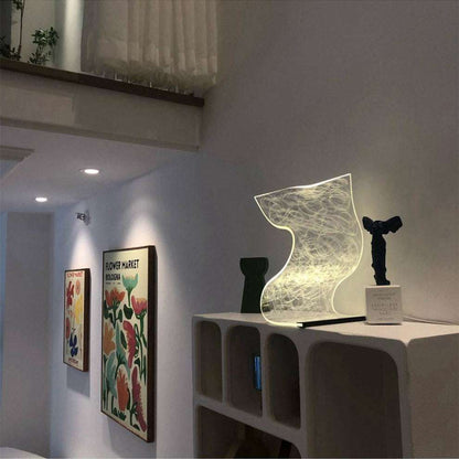 Warm high appearance level bedside lamp with soft glow in modern home decor setting