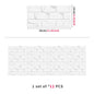 White marble look peel and stick wall tiles, self-adhesive, water and oil proof PVC, 12 pieces set