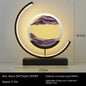 Chinese Style Hourglass Table Lamp with iron body and purple sand glass, modern decorative light for living room and bedroom
