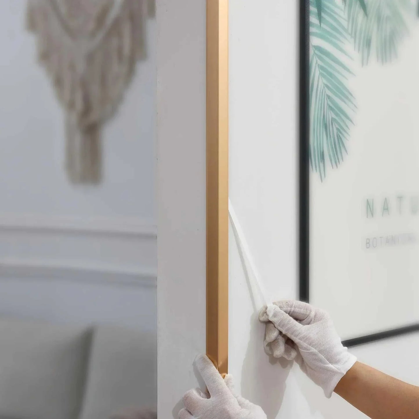 Gaahing Aluminum L Molding corner guard peel and stick metal protector for wall edges in gold finish