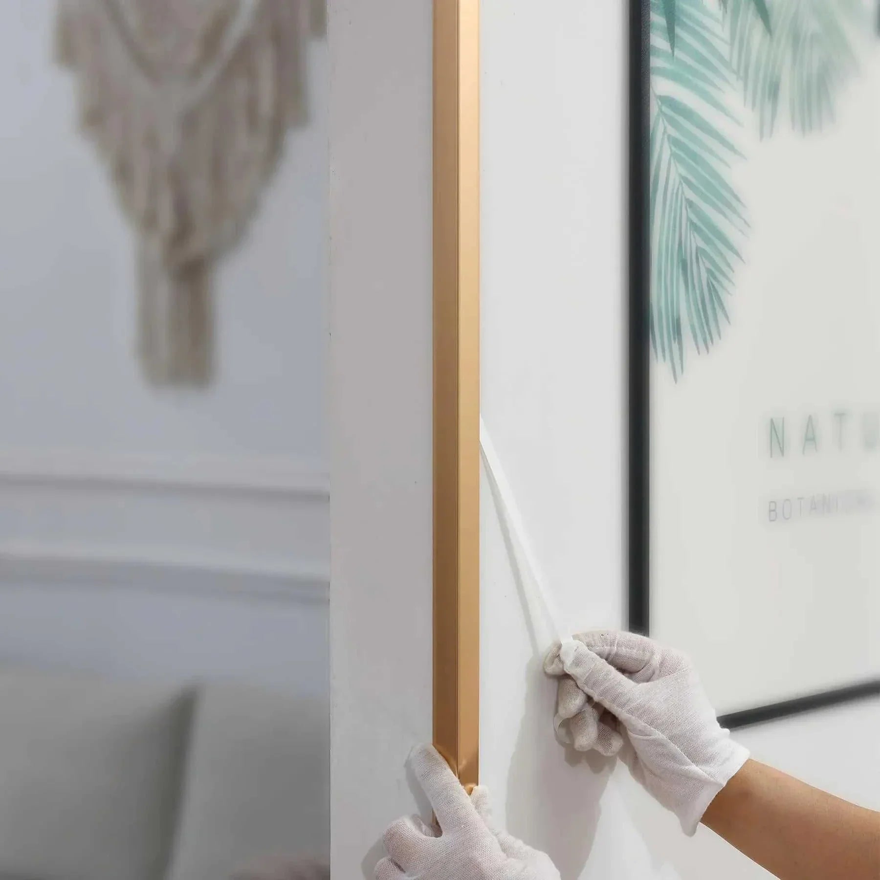 Gaahing Aluminum L Molding corner guard peel and stick metal protector for wall edges in gold finish