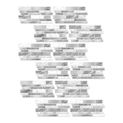Irregular shape modern grey marble pattern peel and stick wallpaper tile stickers for kitchen and bathroom decor