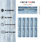 Blue wood grain peel and stick floor tiles set of 10, waterproof, oil-proof, scratch-resistant, easy to clean PVC self-adhesive floor stickers