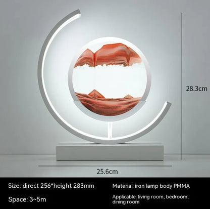 Chinese Style Hourglass Table Lamp with modern iron and PMMA body, 28.3cm height, 25.6cm width, warm ambient light for living room, bedroom, or dining room.