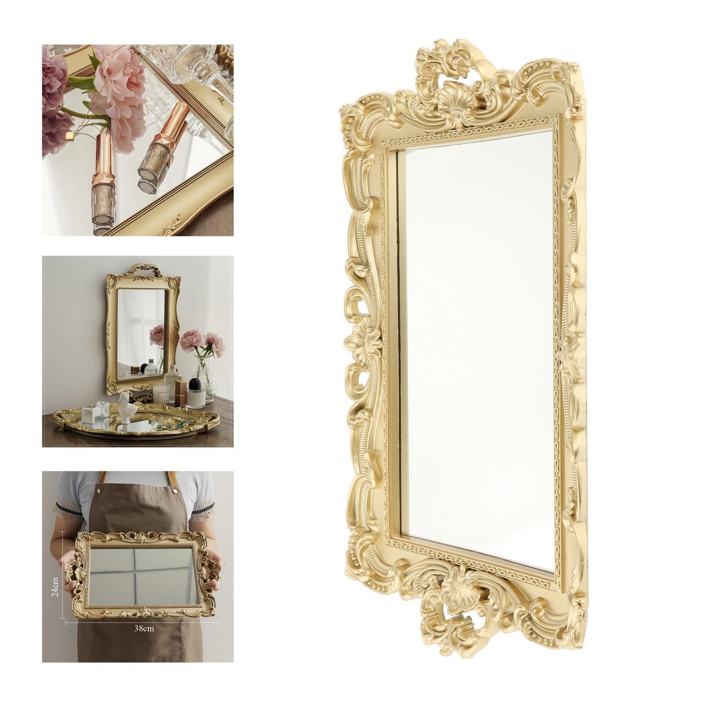 Retro Mirror Tray Photo Prop
