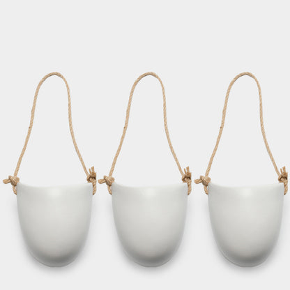 Wall-mounted Flower Pot Half Wall Ceramic Green Plant Free Perforation Balcony