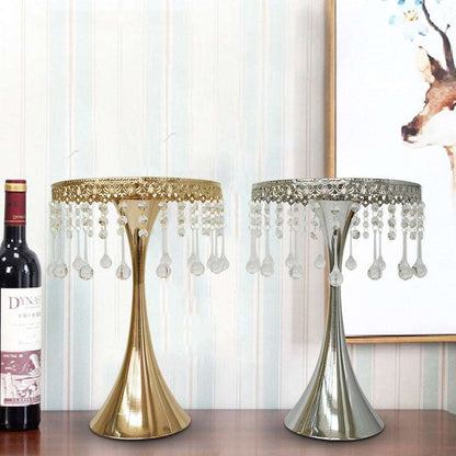 Small waist crystal bead curtain home decor in French gold and silver colors with hanging crystal beads
