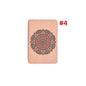 Yoga Cork Tiles practice tile with decorative mandala design, cork material fitness accessory