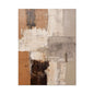 Large abstract handmade oil painting with brown textured minimalist design on canvas for modern home decor