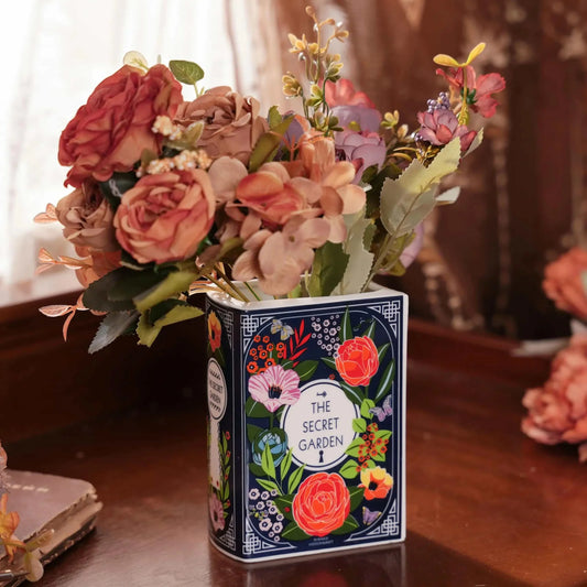 Ceramic Book vase for Flowers Book Flower vase for Home Decor