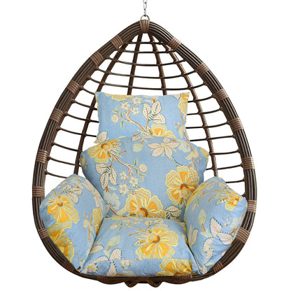 1Pc Egg Chair Cushion Hanging Basket Seat Cushion Thicken Soft Egg Swing Chair Pad Hanging Egg Chair Cushion With Headrest