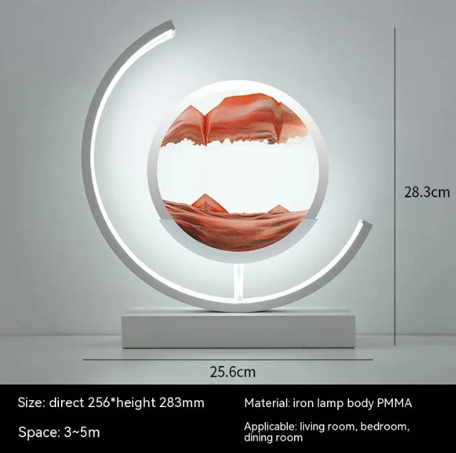 Chinese Style Hourglass Table Lamp with iron body and PMMA, modern decorative light for living room, bedroom, or dining room, 28.3cm height and 25.6cm width.